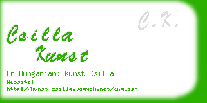 csilla kunst business card